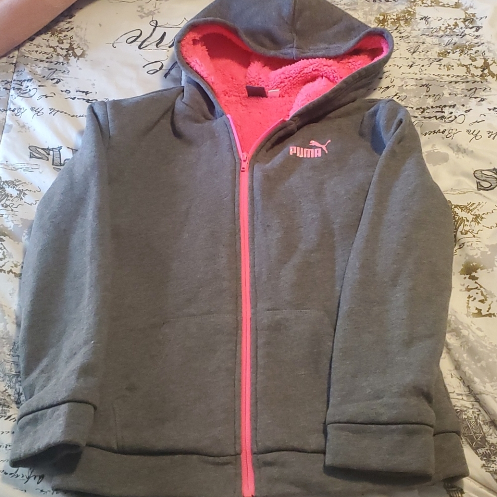 Puma Girls plush zip up